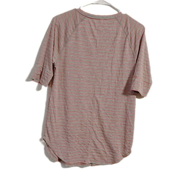 Bongo Men's Pink and Gray Striped Tee - Picture 2 of 4